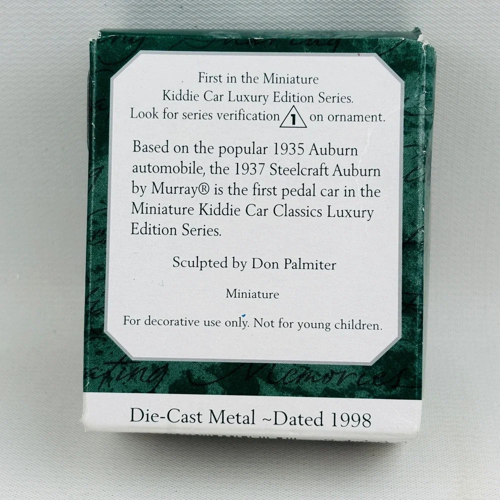 Hallmark 1937 Steelcraft‎ Auburn Kiddie Car Die-Cast Miniature Ornament 1998